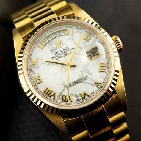 rolex day-date 18238 marble howlite|1991 Rolex Day Date Marble Dial Ref. 18238 (Full Set + RSC.